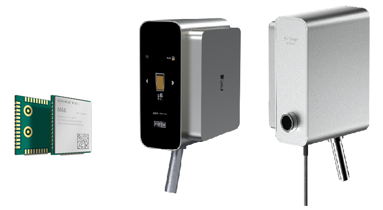 Quectel M66 module next to Pubinno Taptronics smart connected beer taps